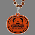 Beaded Necklace & Jack-O' Lantern Tag W/ Tab